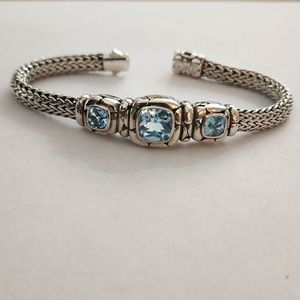 JOHN HARDY Kali blue topaz triple square station bracelet